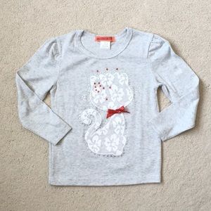 Girls Funkyberry Studded Floral Cat Tee NWOT 4T